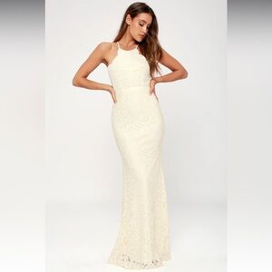 Lulu’s - Zenith Cream Lace Maxi Dress